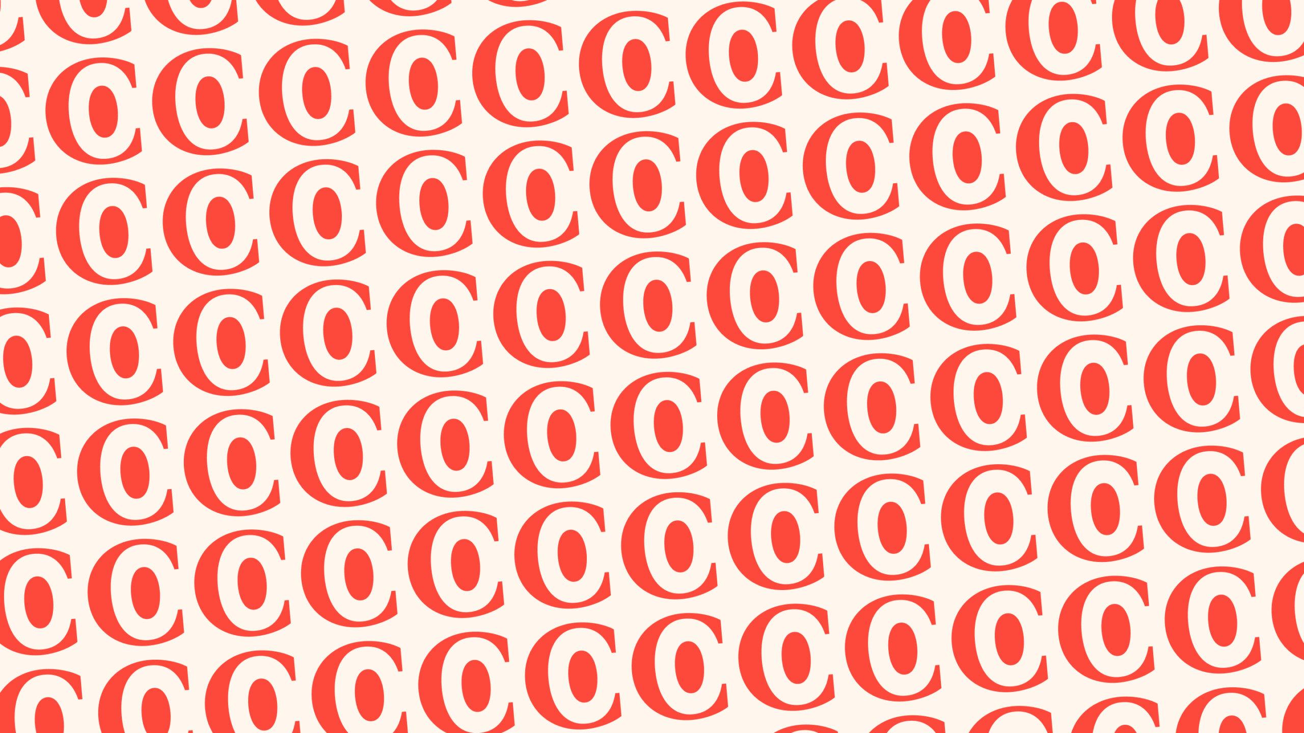 Logo et charte graphique rouge sur fond beige
