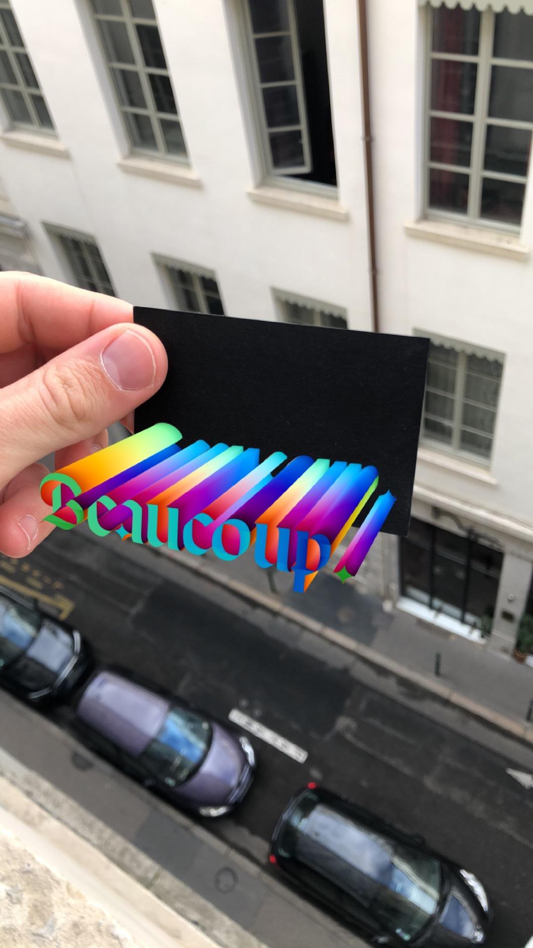 Filtre 3D sur carte de visite