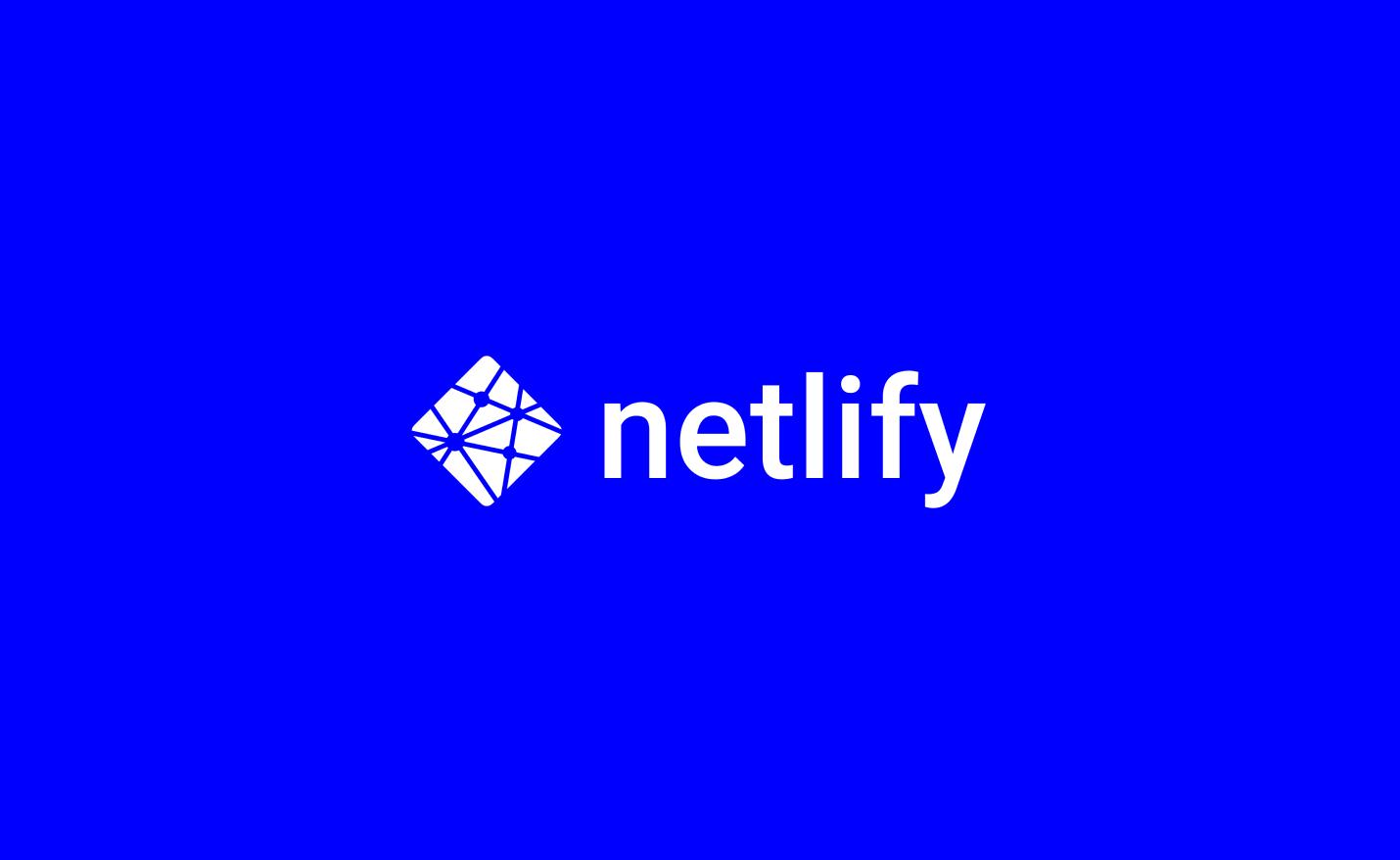 logo hébergeur netlify sur fond bleu