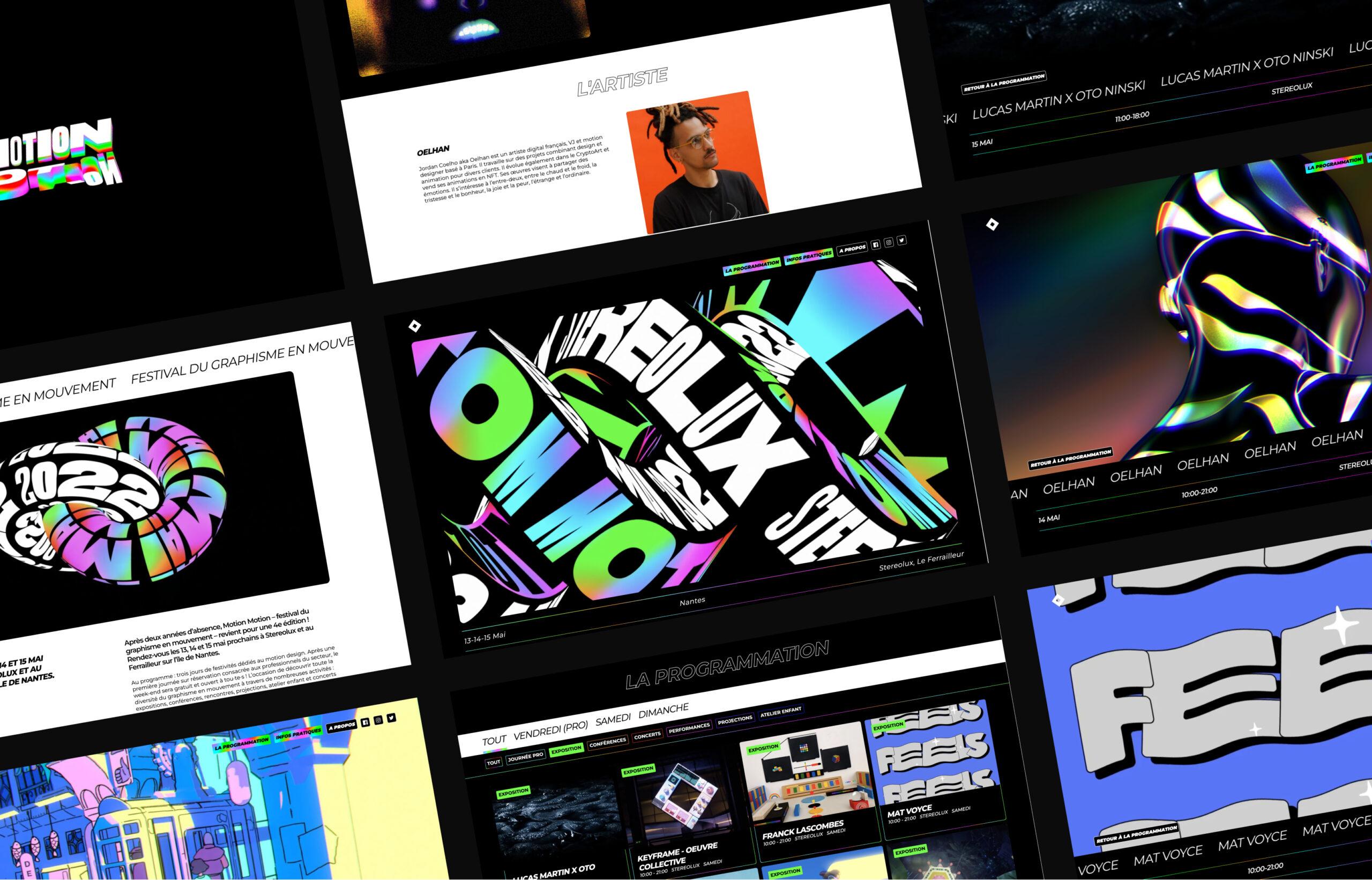 Planche webdesign de site promotionnel
